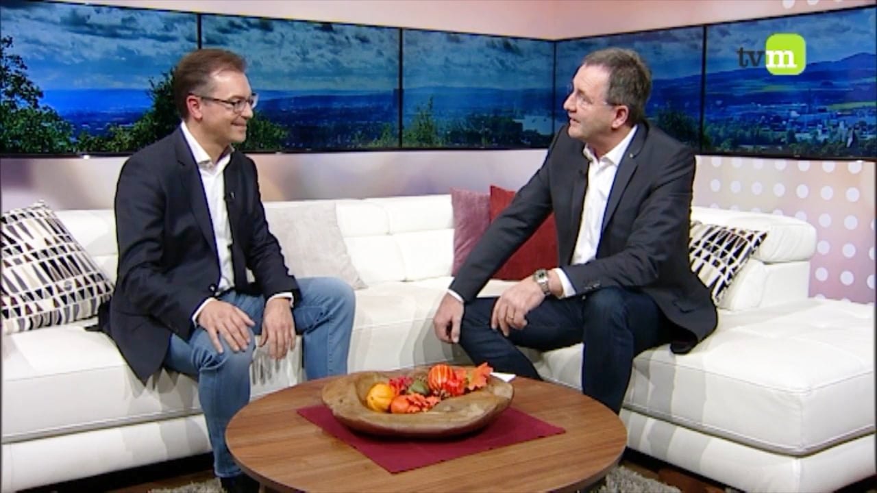 Standbild: Hon. Prof. Dr. Dirk Grünewald im Interview bei TV Mittelrhein